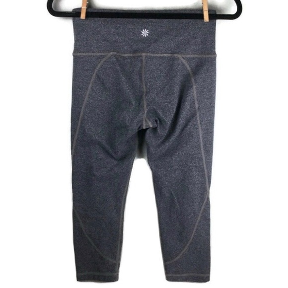 Athleta Salutation Capri Heather Gray Yoga Leggings Size Small - Picture 2 of 8